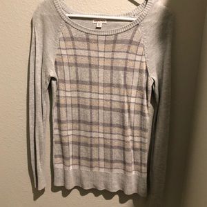 Grey Plaid Sweater